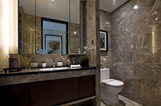 现代简约三居室卫生间隔断装修效果图